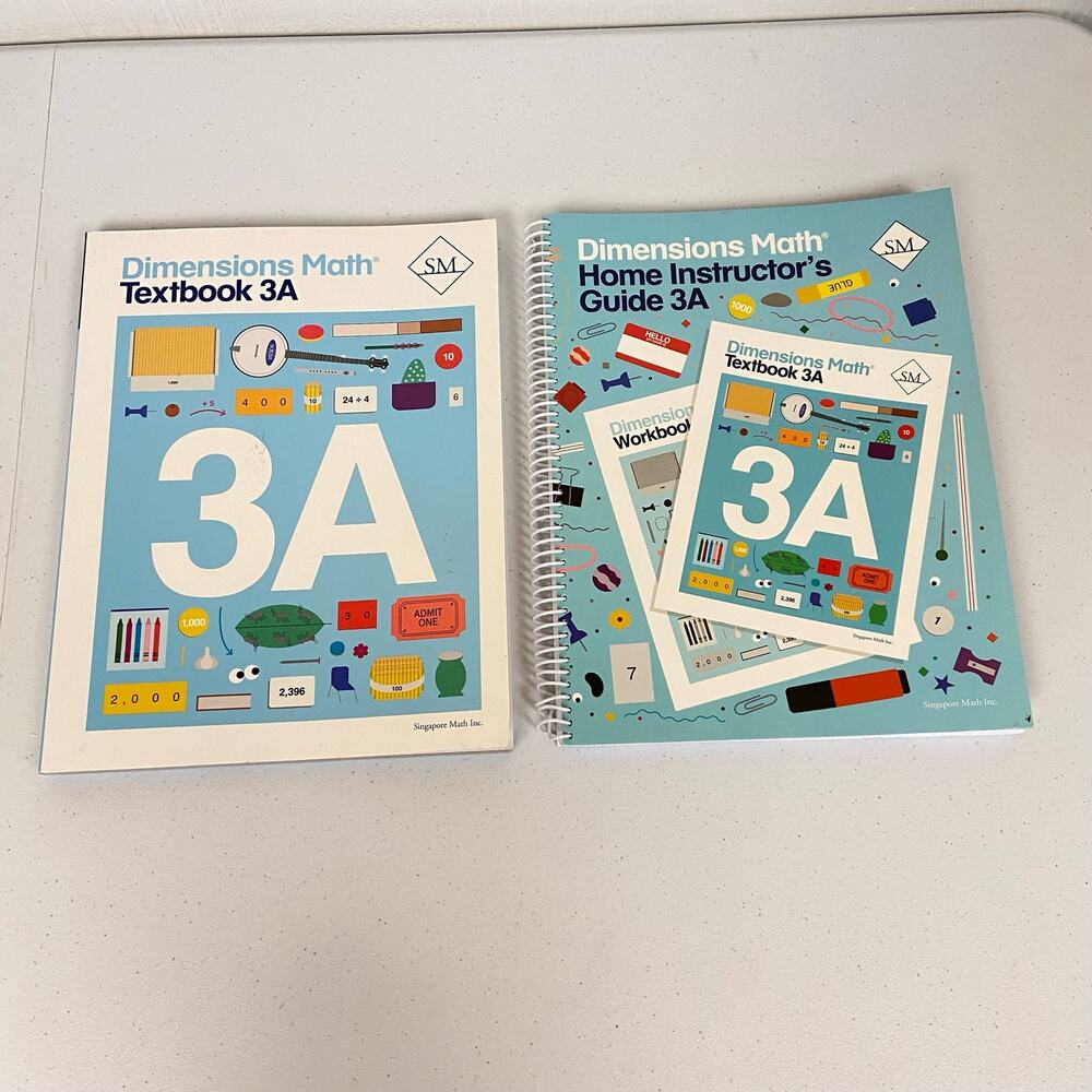 Dimensions Math Textbook & Home Instructor's Guide 3A Singapore Math